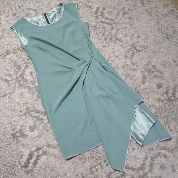 RACHEL RACHEL ROY Most Wanted 2 Sheath Dress w/ Faux Tie Waist, Jade, S - Picture 6 of 11